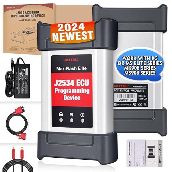Autel MaxiFlash Elite VCI J2534: 2024 Pass-Thru ECU Tool for MaxiSYS Elite II & More