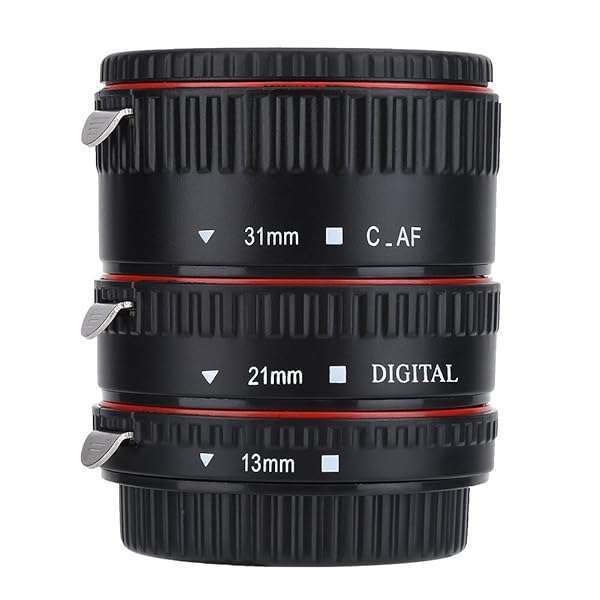 Auto Focus Macro Extension Tube Set for EF Mount - Tosuny Metal Lens Adapter Rings