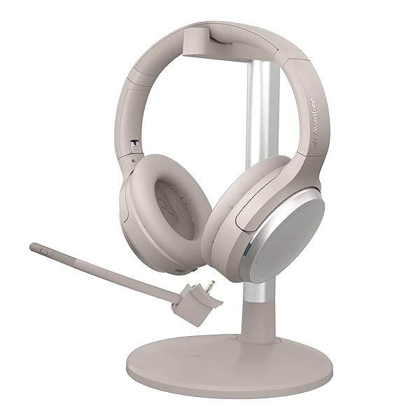 Avantree Eon Bluetooth Headphones: Noise-Canceling Mic, Charging Stand & ANC for Music & Calls - Wireless/Wired Over Ear Comfort