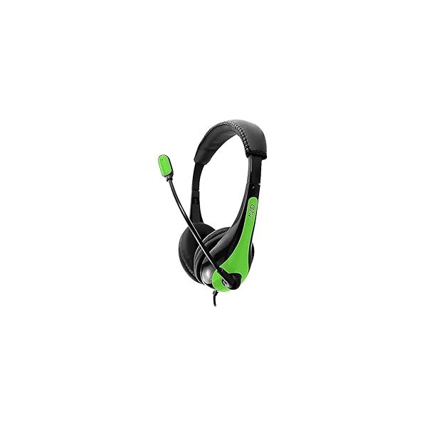 Avid Education AE-36-GR Stereo Classroom Headset with Boom Mic - Green TRRS Plug
