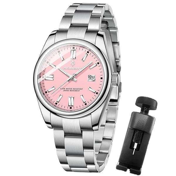 BENYAR AKNIGHT Pink Men's Watch: Stylish, Waterproof, Stainless Steel Chronograph with Luminous Features