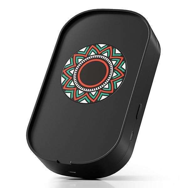 BNING Undetectable Mouse Jiggler - Automatic Mouse Mover for Laptops & PCs, No Software Needed, Perfect for Remote Work (Black Sun)