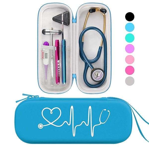 Buy BOVKE Travel Case for 3M Littmann Classic III & MDF Stethoscopes - Lightweight, Extra Room for EMT Tools, Turquoise