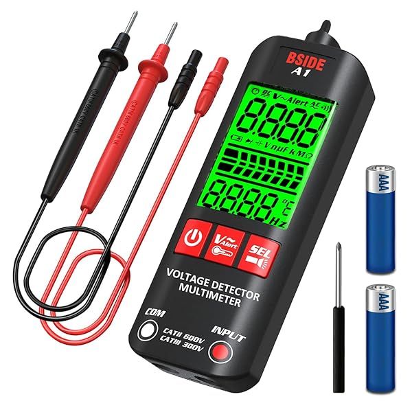 BSIDE Voltage Tester: Non-Contact Voltage Detector Pen with Multimeter & Dual Range AC 6V-1000V for Safe Electrical Testing