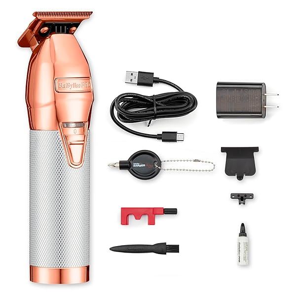 BaBylissPRO ROSEFX+ All Metal Lithium Trimmer: Ultimate Grooming Tool for Precision & Style