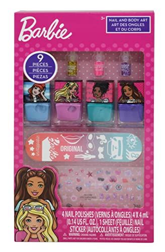 Barbie Townley 4pk Nail Polish Set with Accessories - Perfect Gift for Kids!