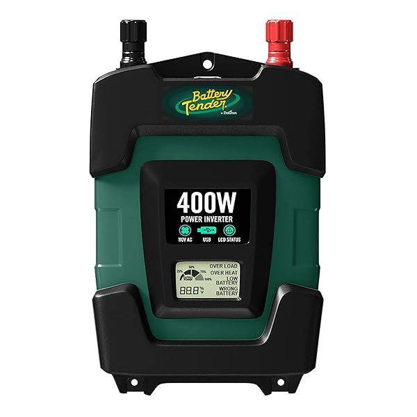 Battery Tender 400W Power Inverter: 12V DC to 115V AC for Laptops, TVs & More - Dual AC & 2 USB Ports for Fast Charging