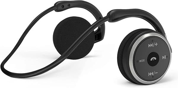 Itayak Bluetooth 5.0 Neckband Headphones - Lightweight, Sweatproof, Foldable with Microphone & Case