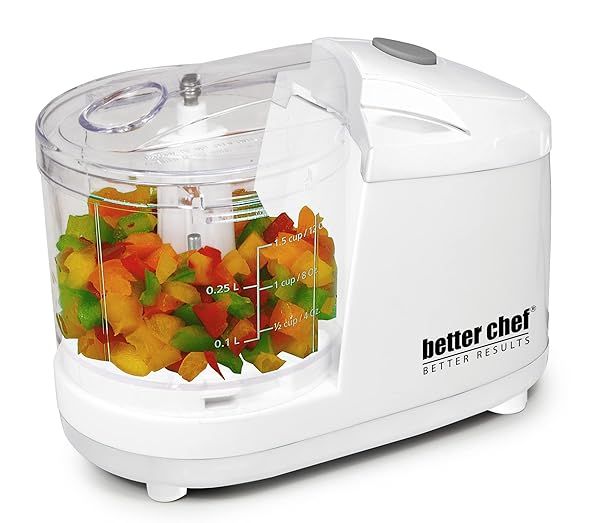 Better Chef 1.5-Cup Mini Food Processor: Stainless Steel Blade & Pulse Switch - Compact Kitchen Essential