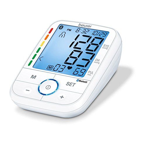 Beurer BM67 Blood Pressure Monitor: Automatic, Bluetooth, XL Display, Large Cuff - Home Use BP Machine