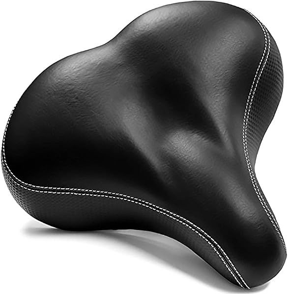 Upgrade Your Ride: Bikeroo Extra Wide Replacement Saddle for Indoor & Outdoor Bicycles - Comfort with Steel Spring & Memory Foam