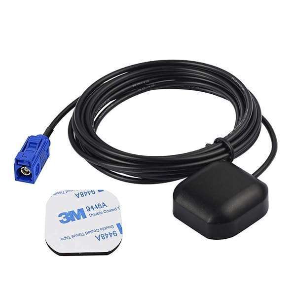 Bingfu Waterproof GPS Antenna for Car, Truck & SUV - Compatible with Fakra C Blue Head Units