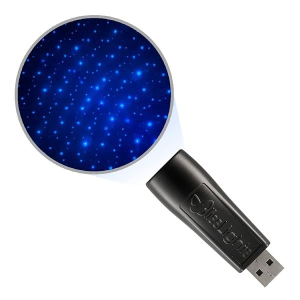 BlissLights Starport USB Laser Projector: Perfect Galaxy Mood Lighting for Game Rooms & Bedrooms