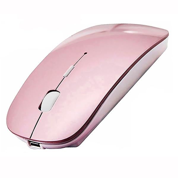 PEIBO Rose Gold Bluetooth Wireless Mouse for Mac, PC, iPad & Chromebook - Perfect for Laptops & Desktops