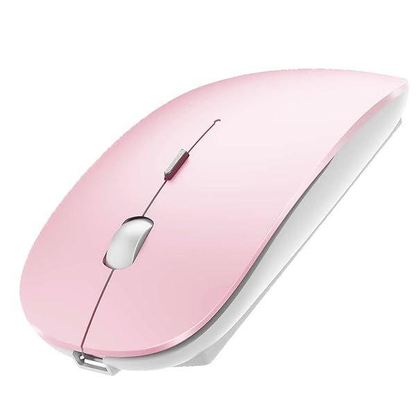 Jelly Pink Bluetooth Wireless Mouse for Mac, PC & Chromebook - Perfect for Laptops & Desktops