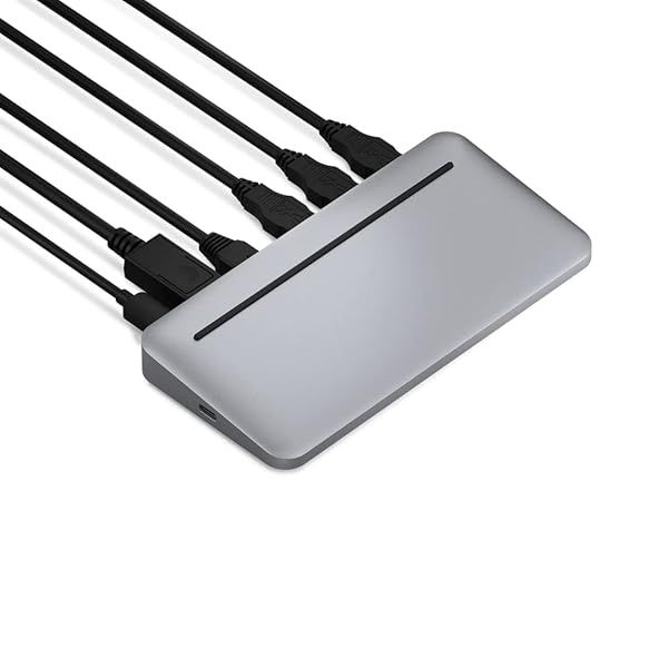 Brydge Stone II USB Hub Docking Station: 7 Ports, 4K HDMI, USB-C for Mac, Windows & Chrome - Space Gray