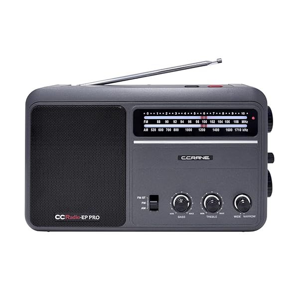 Buy C. Crane CCRadio EP PRO: Portable AM/FM Battery Radio with DSP - Black