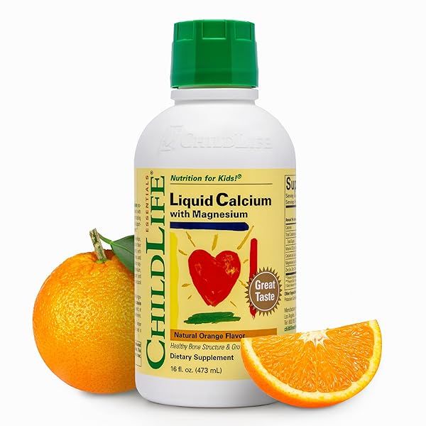 Childlife Essentials Liquid Calcium Supplement for Kids - Orange Flavor with Magnesium, Zinc & Vitamin D3 - 16 fl oz