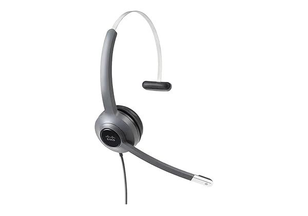 Buy CISCO Headset 521: Wired Single On-Ear 3.5mm with USB-A Adapter - Charcoal, 2-Year Warranty