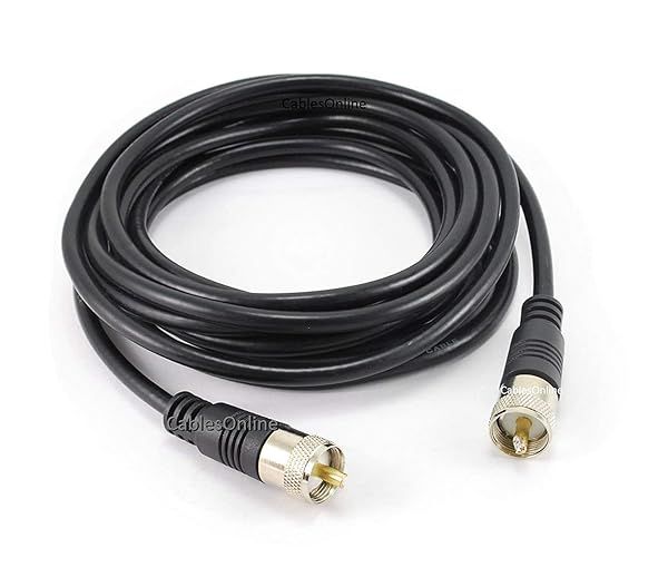 Buy CablesOnline 15ft RG8x Coax UHF Male to Male Antenna Cable (R-U015) - High Quality & Durable