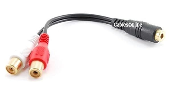 Buy CablesOnline 6-Inch Stereo Splitter 3.5mm Female to 2-RCA Audio Adapter - AV-Y14G for High-Quality Sound