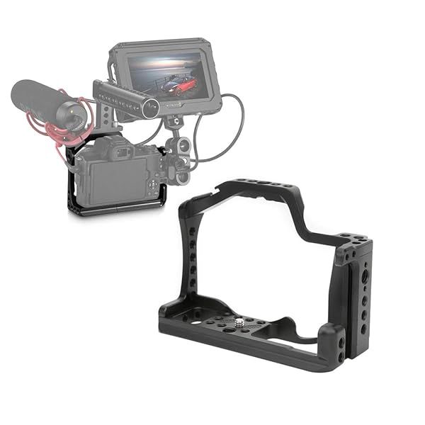 Best Camera Cage for Canon M50/M5: Metal Rig with Grip Handle & Cold Shoe for Accessories