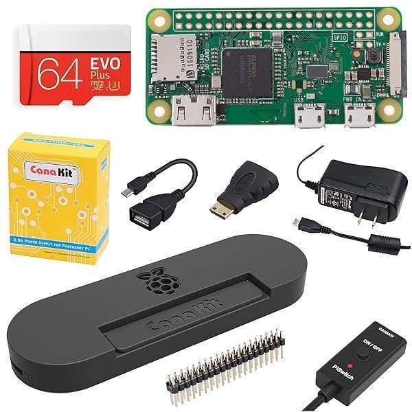 Buy CanaKit Raspberry Pi Zero W Complete Starter MAX Kit - 64GB Edition with Premium Black Case