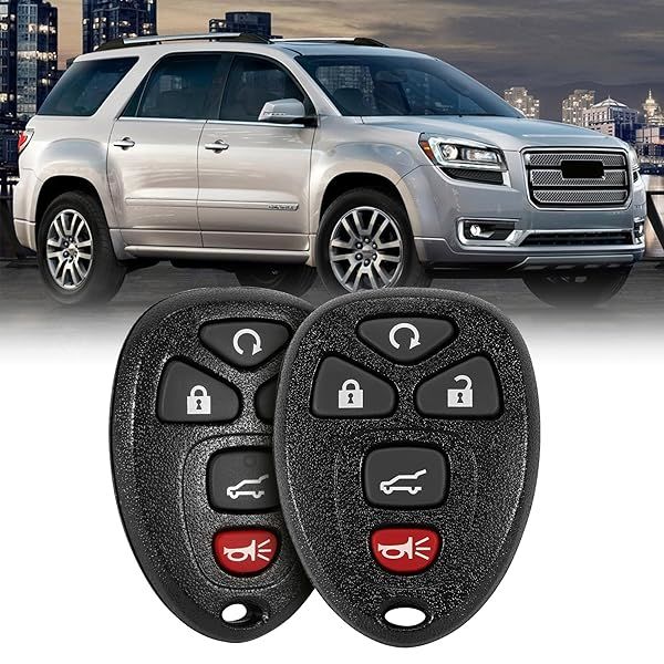 Key Fob Replacement for GMC Acadia, Yukon, Cadillac Escalade & More - Uncut Flip Keyless Entry Remote OUC60270 OUC60221