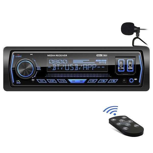 Top Bluetooth Car Stereo: Single Din AM/FM Receiver with USB, AUX, LCD Display & Remote Control for Ultimate Sound Experience