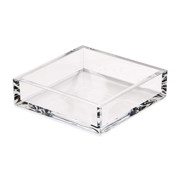 Caspari Clear Acrylic Luncheon Napkin Holder - Stylish & Durable Table Decor