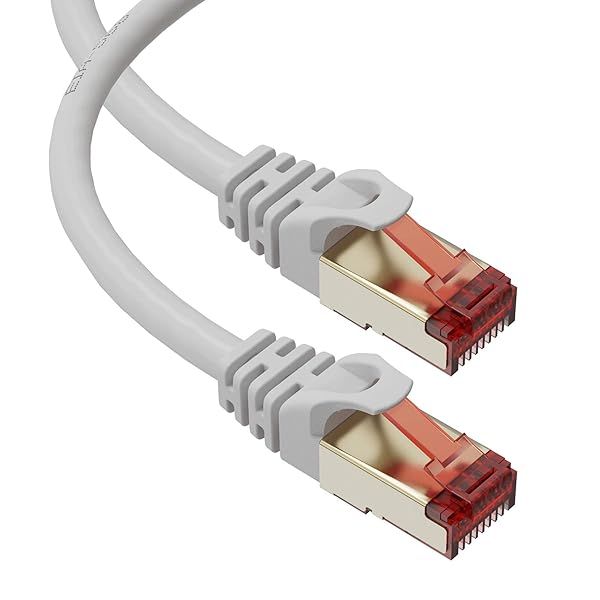 Cat7 Ethernet Cable 25ft - 10Gbps, Double Shielded STP, High-Speed LAN Cord with RJ45 Connector