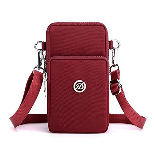 Stylish Red Cell Phone Purse Crossbody Bag for Samsung Galaxy S21, S20, Note20 & More - Perfect Wallet Pouch with Shoulder Strap