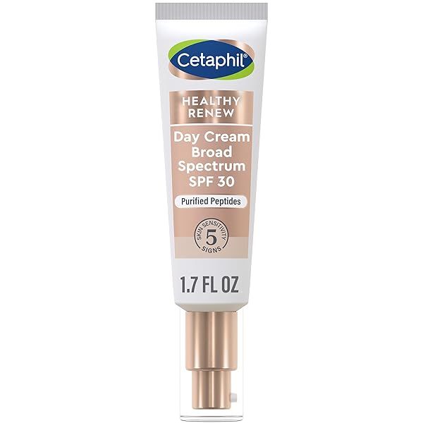 Cetaphil Healthy Renew Moisturizing Day Cream SPF 30 - Anti-Wrinkle, Fragrance-Free, Peptide Formula for Sensitive Skin