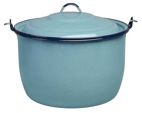Buy Cinsa 8 Quart Authentic Hispanic Convex Kettle with Lid - Turquoise Blue for Stylish Cooking
