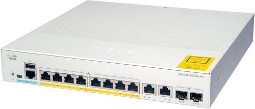 Buy Cisco Catalyst 1000-8T-E-2G-L Switch: 8 Gigabit Ports, Fanless, External PS - Fast Shipping!