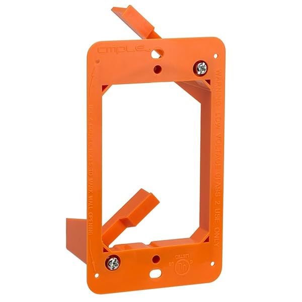 Cmple Low Voltage 1 Gang Wall Plate Bracket - Multipurpose Drywall Mounting Solution