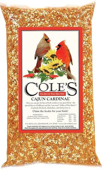 Buy Cole's CB10 Cajun Cardinal Blend Bird Seed - 10-Pound Bag for Vibrant Birds