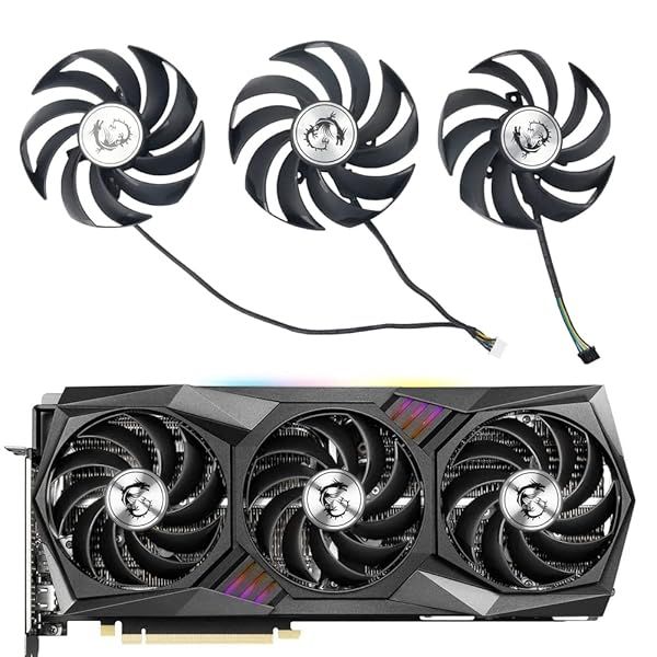 Coolerage 90MM 4Pin Fans for MSI RTX 3060/3070/3080/3090 & RX 6800/6900 XT - Upgrade Your Gaming Card Cooling