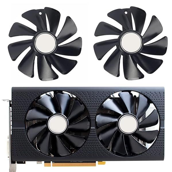 Coolerage LED CF1015H12D Fans for Sapphire Nitro RX570 RX580 RX590 RX470 RX480 - Upgrade Your GPU Cooling!