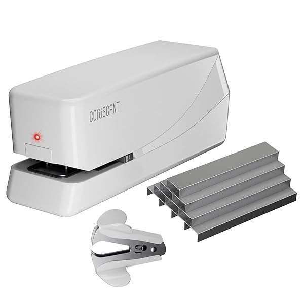 Coruscant Electric Stapler: Heavy Duty, 25 Sheet Capacity, 2000 Staples Included - Perfect for Home & Office Use