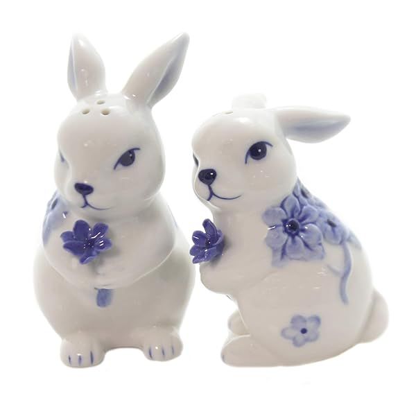 Cosmos Gifts 20907 Bunny Salt and Pepper Shaker - Adorable White Kitchen Decor