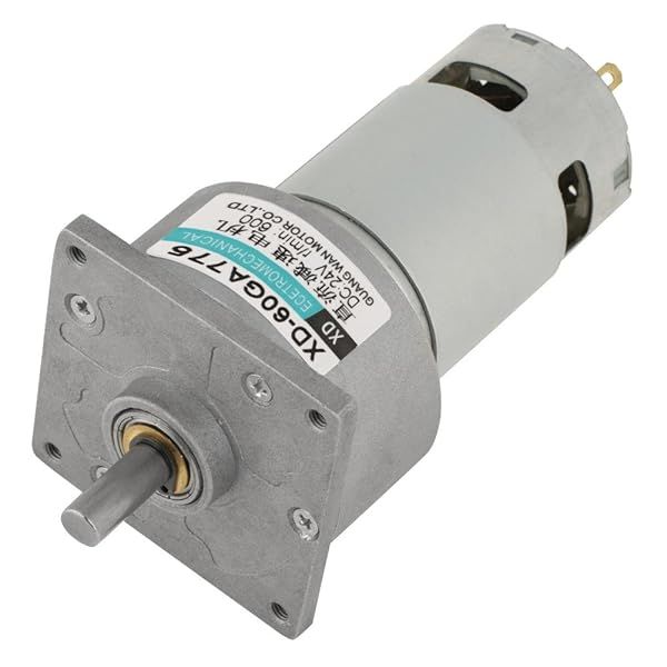 DC12V/24V 35W Mini Gear Motor - Adjustable Speed, Metal, CW/CCW, 600RPM for DIY Projects