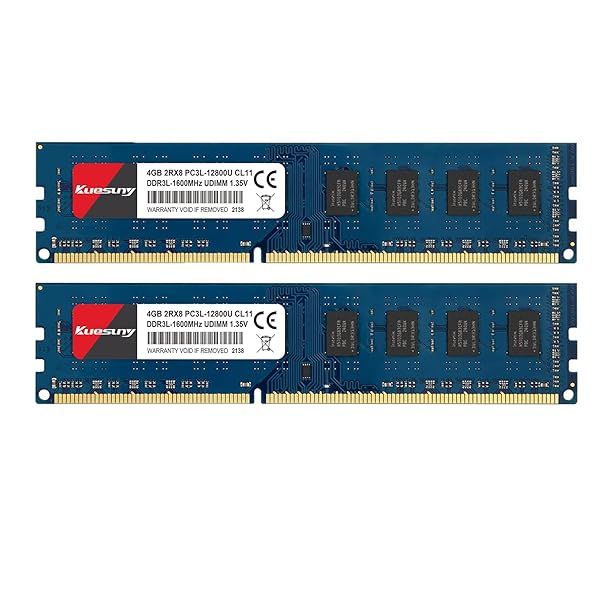 Upgrade Your Desktop with DDR3L 1600MHz 8GB RAM Kit (4GBx2) - PC3L-12800 Non-ECC Memory Module
