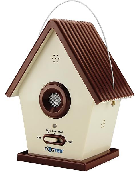 Dogtek Sonic Bird House Bark Control - New Indoor/Outdoor Version for Peaceful Living