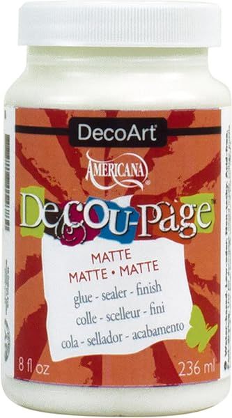 DecoArt Decoupage Glue 8-Ounce - Matte Finish for Perfect Crafting Projects