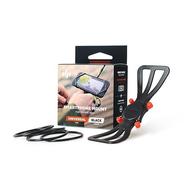 Deeper Smartphone Mount for Fishing Rod - Hands-Free Sonar Use, 12cm for Easy Viewing
