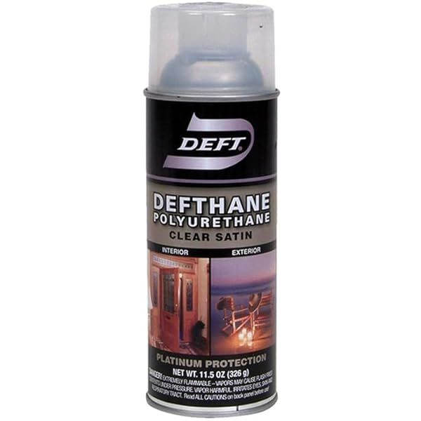 Deft Defthane Clear Polyurethane Satin Spray - 11.5 oz for Interior & Exterior Use