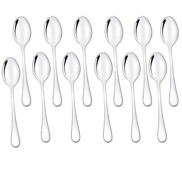 Set of 12 Demitasse Espresso Spoons - 18/10 Stainless Steel Mini Coffee Spoons for Dessert, Tea & Appetizers