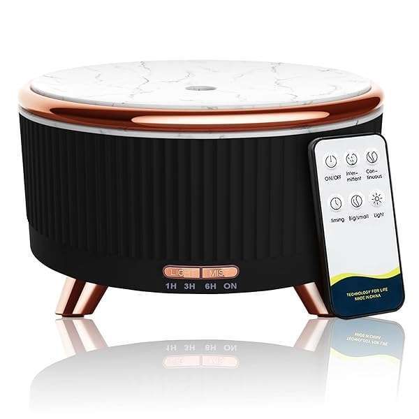 500ml Essential Oil Diffuser for Large Rooms - Aromatherapy Humidifier with Remote, 7 Colors & Auto Off - Perfect for Home & Office