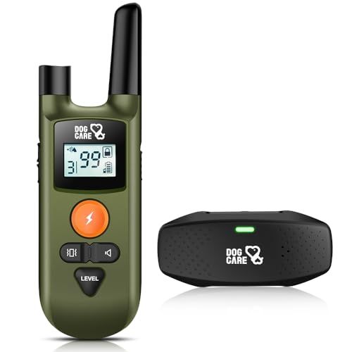 Rechargeable Dog Training Collar - 3 Modes, 1000Ft Range, Rainproof & Adjustable Shock Levels for Effective Training